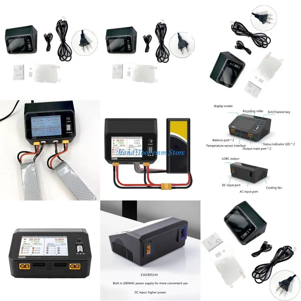 

H37F 1 Set M6DAC 700W Double Battery Car Model Model Flat Balance with Power Cord