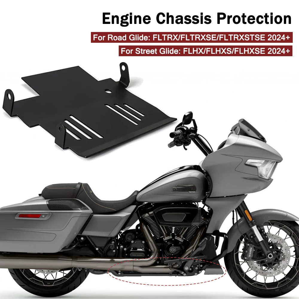 

New Motorcycle Accessories Lower Engine Chassis Protector For CVO Road Glide FLTRXSE 2024 2025 Skid Plate
