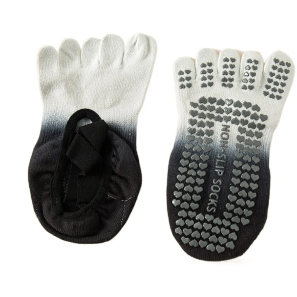 

1 Pair Anti Slip Five Finger Yoga Socks Full Five Finger Cross Strap Split Finger Yoga Socks Elastic Professional