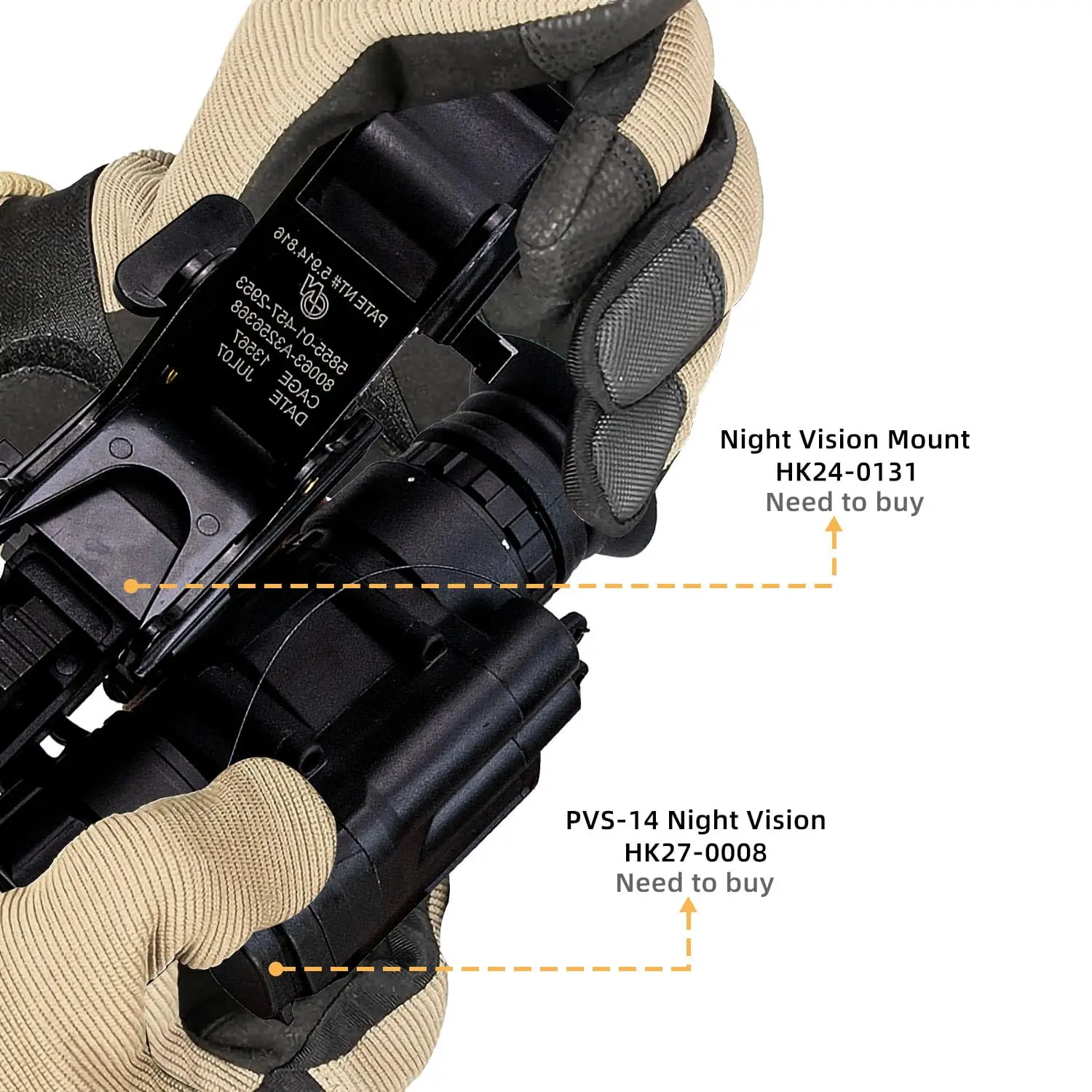 BOOIU Pvs14 Mount หมวกกันน็อกยุทธวิธีวงเล็บยึดสําหรับ Rhino NVG PVS-14/PVS-7 Night Vision Fast ACH PASGT MICH หมวกกันน็อก M88