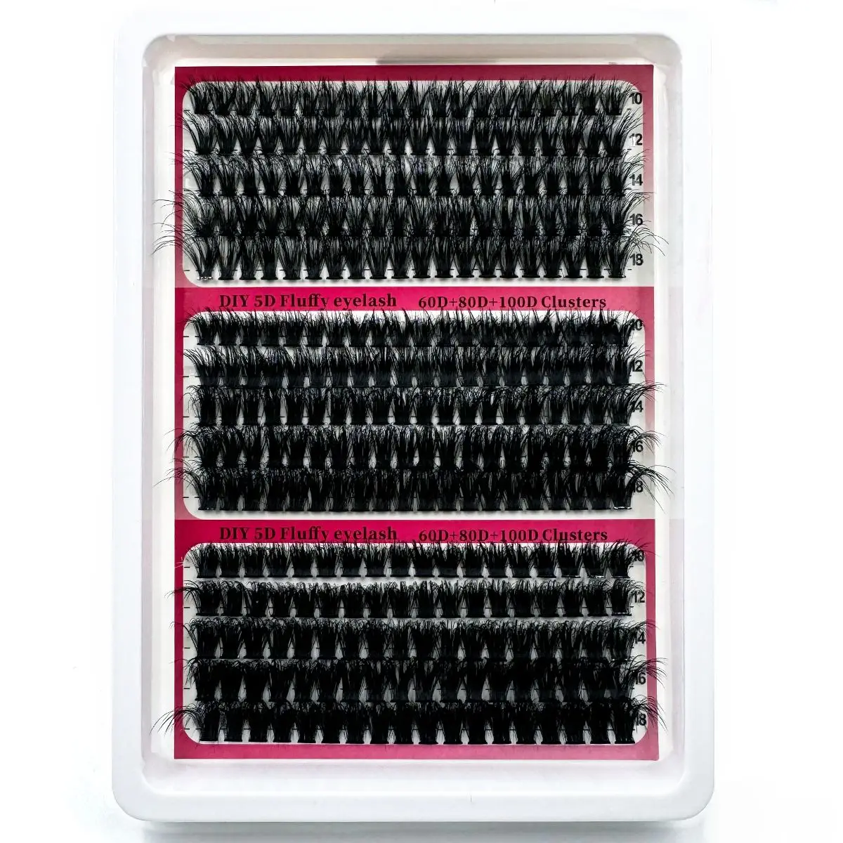 Neue 60D + 80D + 100D Flauschige Nerz Wimpern Segmentierte Natürliche Wimpern Verlängerung 10-20mm Mix Einzelne wimper Cluster Make-Up Wimpern – Detail 8