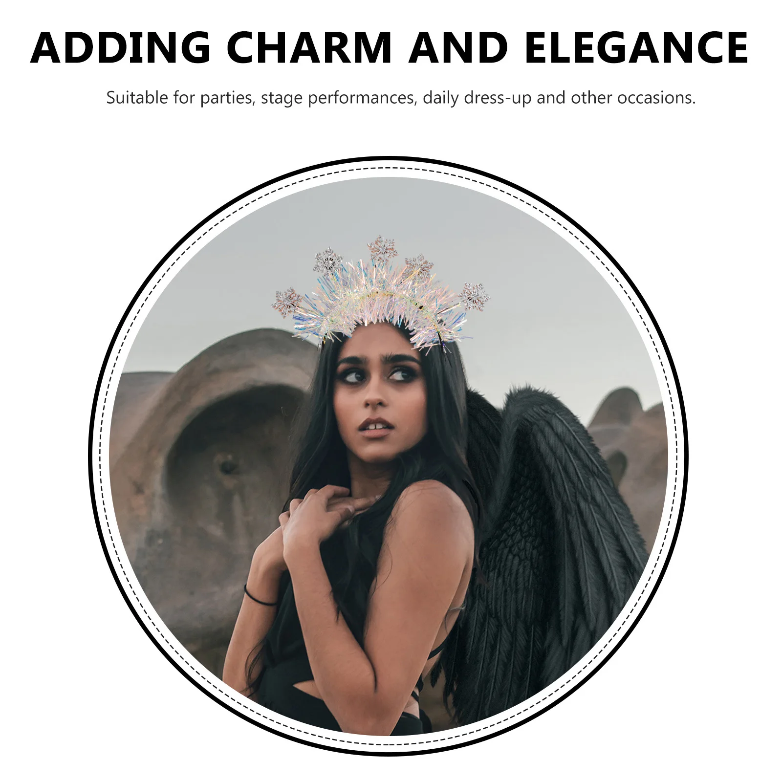 

Lovely Xmas Snowflake Headband Christmas Party Accessory Glitter Headbands for Women Festive Hair Decoration Snowflake Headband