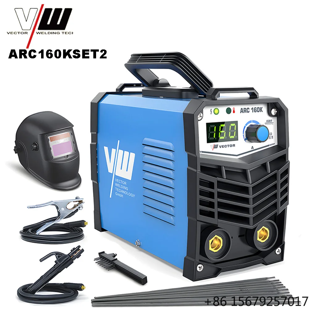 VECTOR IGBT Inverter Welding Machine Mini Compact MMA Stick Welders 220V for Stahl Werk ARC160K