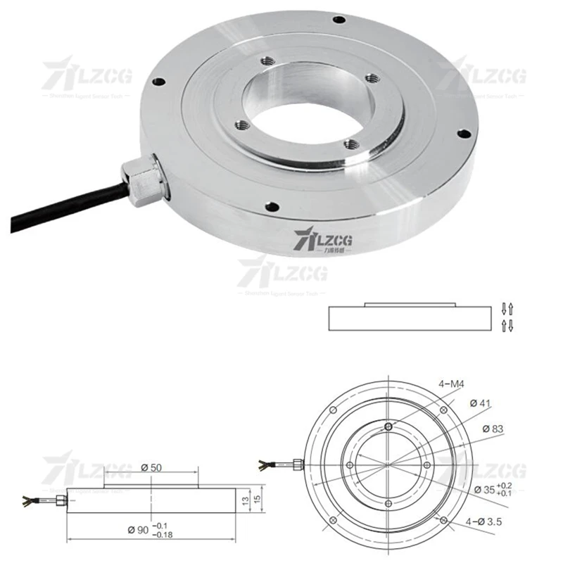 

LFC-90 High-Precision Alloy Steel Ring-Shape Force Sensor Load Cell 0-2000kg Capacity with Stainless Steel Construction