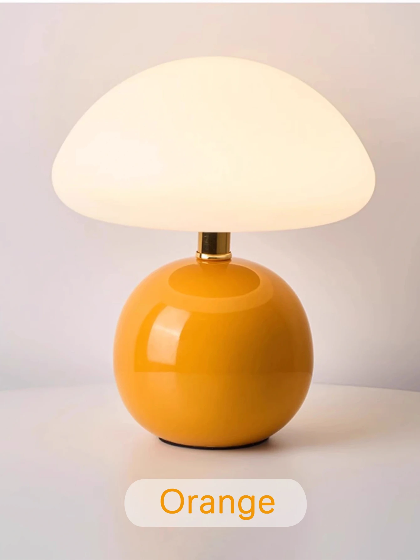 Mushroom Small Table Lamp Cream Roller Molded Ceramic Atmosphere Lamp Eye Protection LED Lamp Bedroom Headboard Decoration Light
