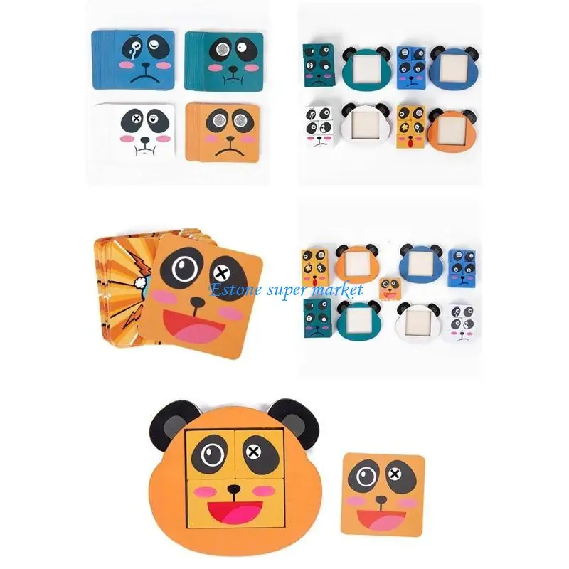 090B Children's Game Expression Matching Puzzles Game Educational