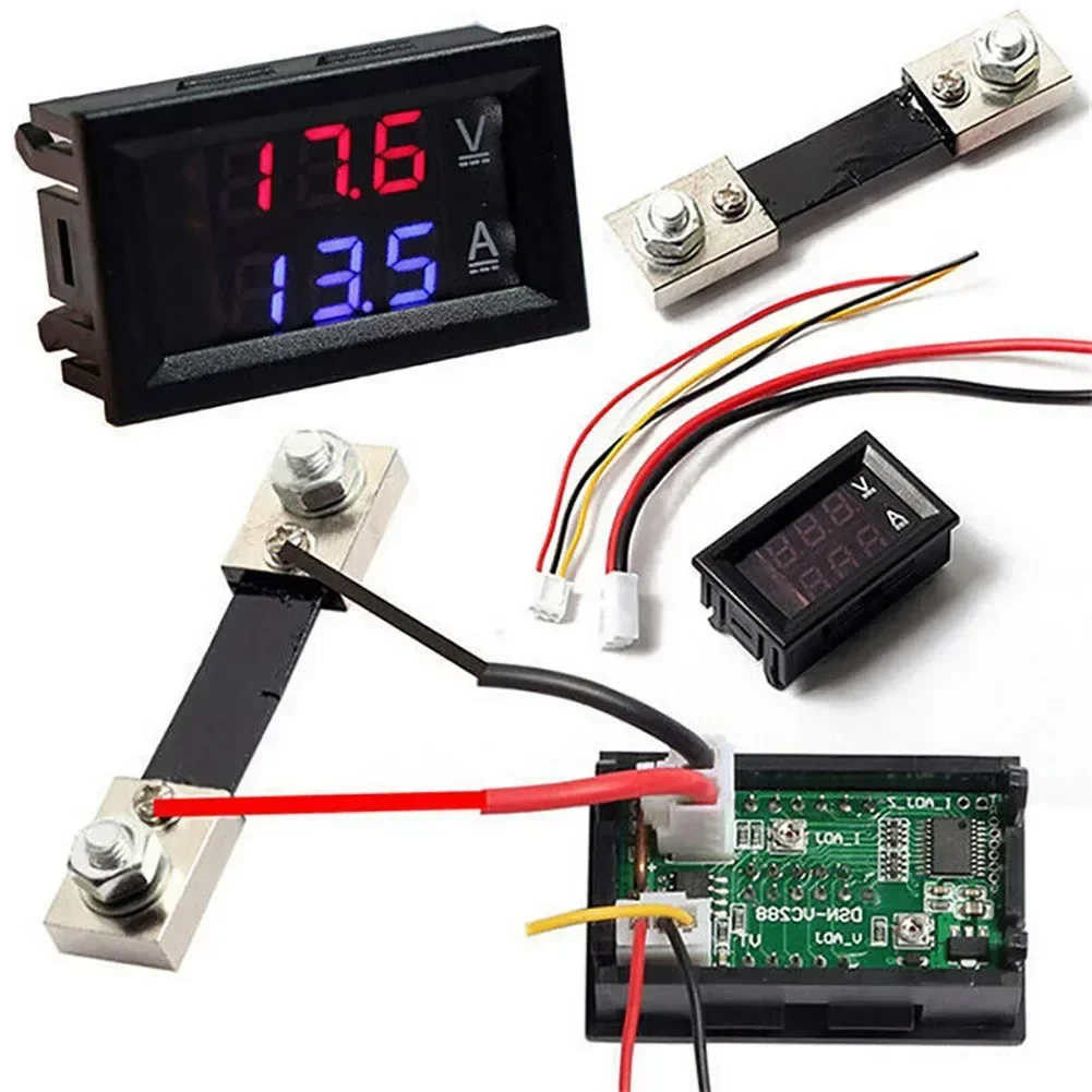 Imagem -02 - Led Dupla Voltímetro Digital Amperímetro com Shunt Amp Medidor Medidor Testador Atual 50 a 100a