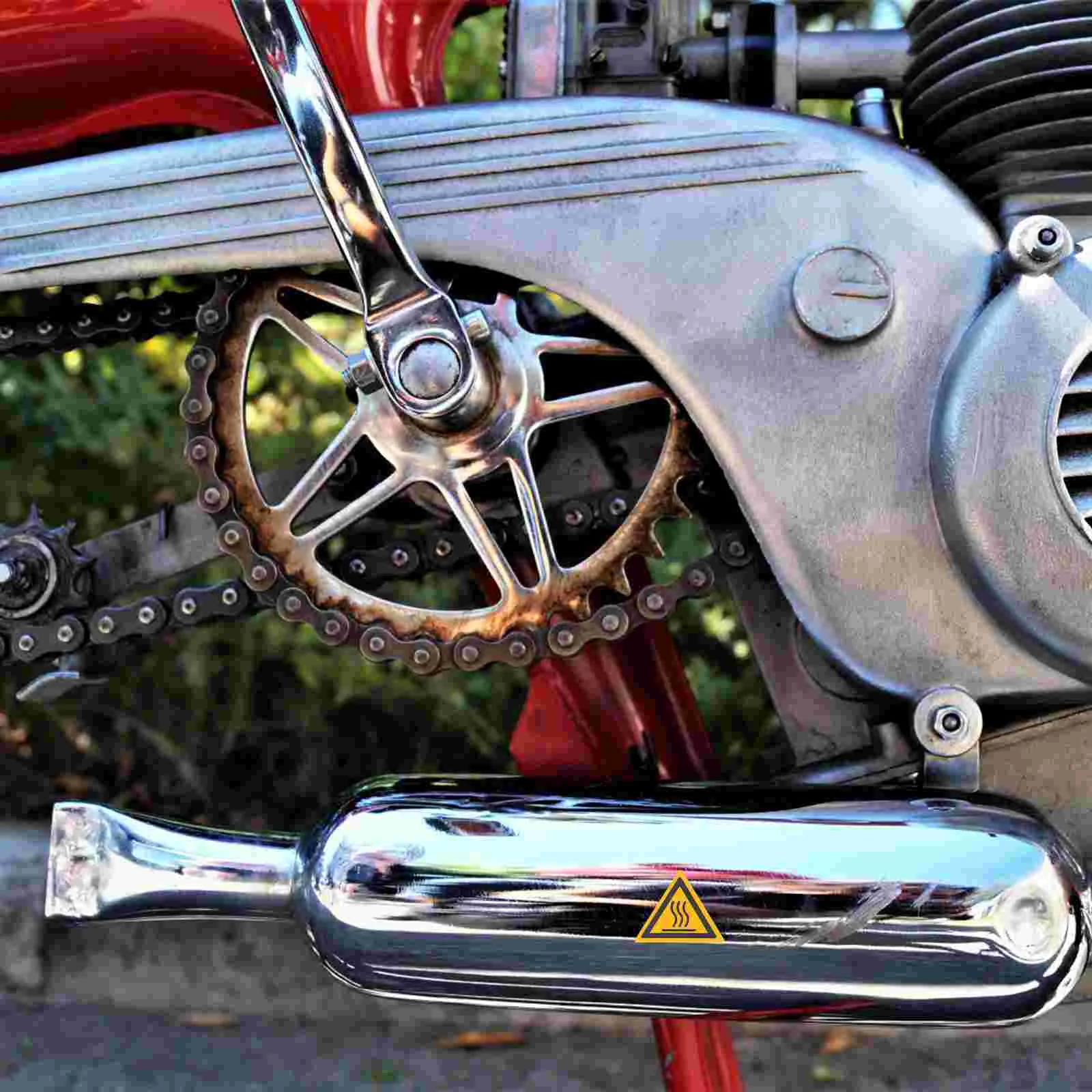 10 Pcs Pay Attention to High Temperature Warning Equipment Safety Label Simple Scald Sign Decals Sticker Pp Synthetic Paper