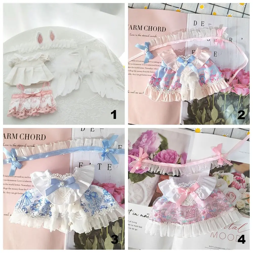 20CM vestiti per bambole Lolita Style Princess Dress Rabbit Ear Idol Dolls accessori cotone farcito cambio Dressing Game Gift