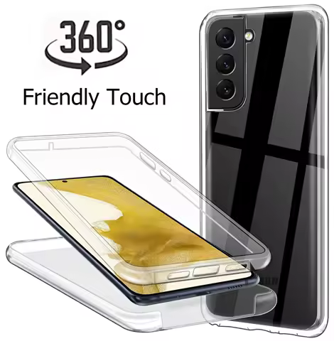 360 Degree Cover For Samsung Galaxy S22 Ultra S21 FE S20 Case 2 in 1 PC Back + TPU Front S10 Plus S10e S9 Note 10 Lite 20 Ultra