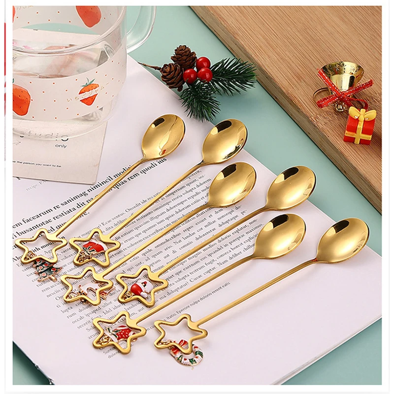 New Year Fork Lunch Fruit Spoon Accesorios Christmas Decoration and Table Accessories School Children Bento Decorating Camping