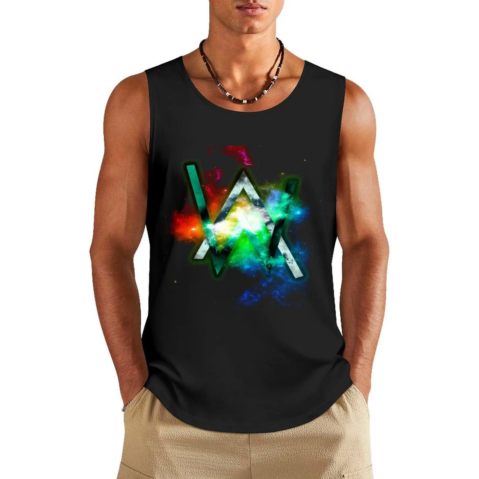 

galaxy of alan Tank Top singlet for men gym t shirt men anime gym basketball clothing