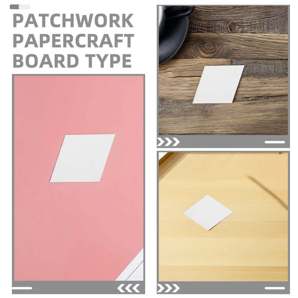 200 Uds. Herramientas de retales, plantillas de papel para acolchar, plantillas de costura Diy para manualidades, proyectos escolares para el hogar, formas geométricas en inglés