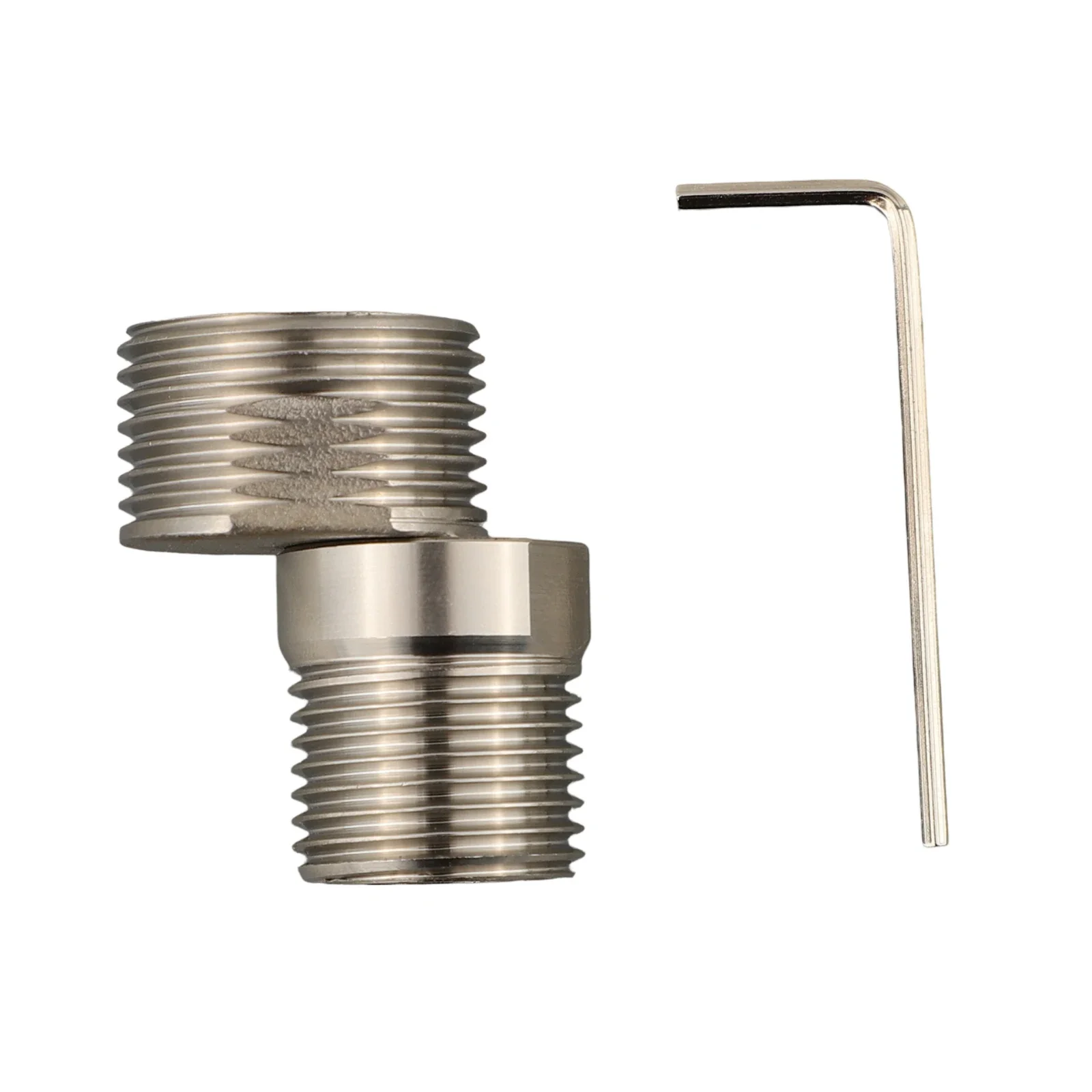 Silver Adjustable Angle Convenient Installation Eccentric Screw Corner Installation Tap Adapter Usage Adjustable