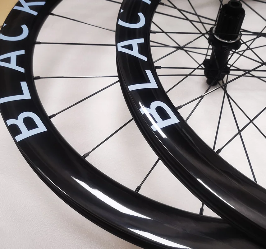Ruedas de bicicleta de carbono para gravel de 30 mm de ancho, con ratchet cerámico, calcomanía personalizada para juego de ruedas, 45 mm/50 mm, Center Lock, radios aerodinámicos 700C