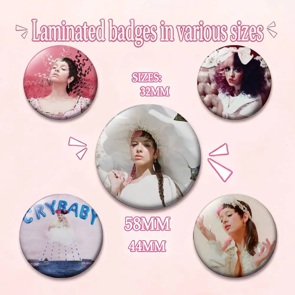 Singer M-Melanie A-Adele M-Martinez Laser Badge Applicable For Backpack Clothes Hats Decor Creative Accessories