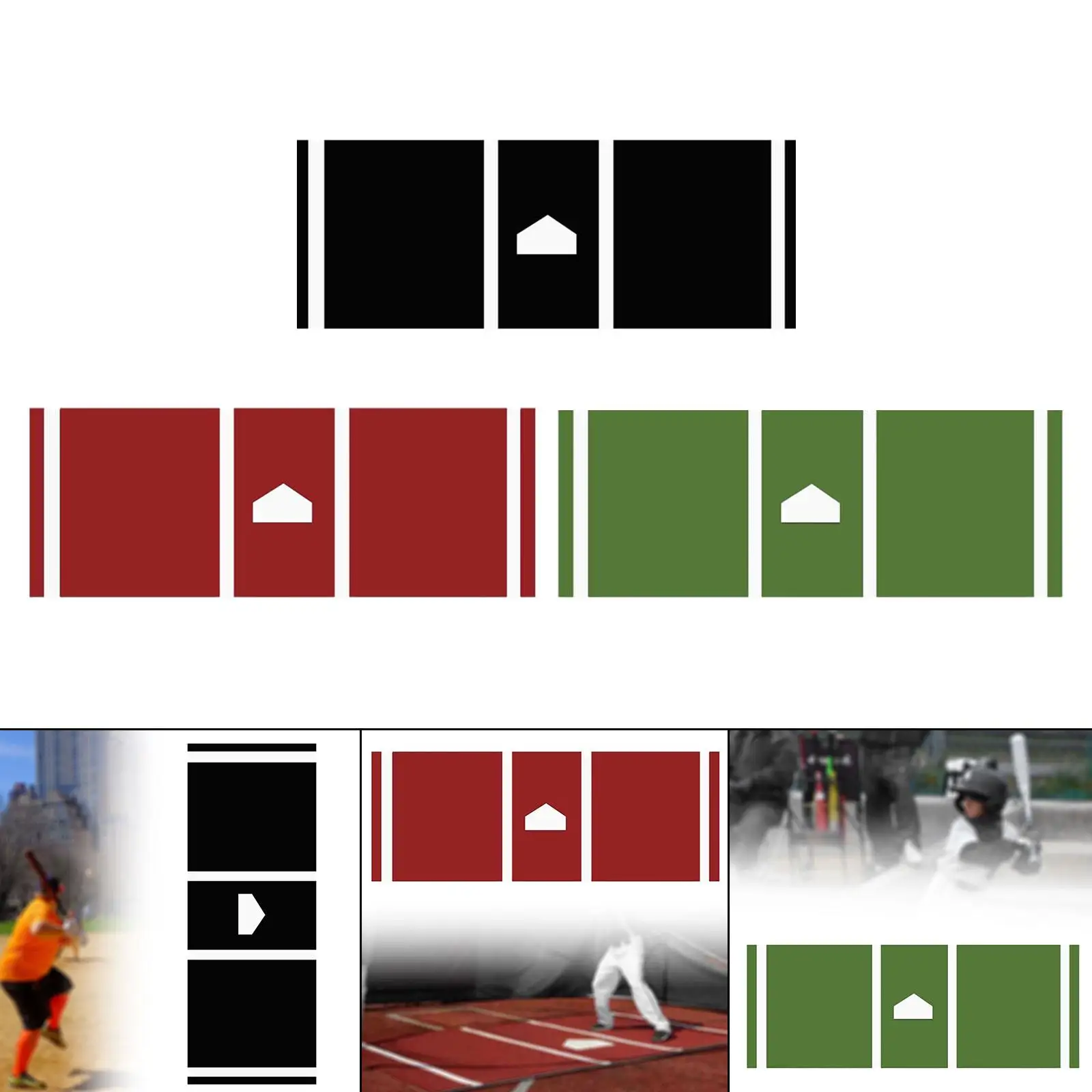 

Коврик для ударов в бейсбол и софтбол 10 x 3,7 фута для семьи, детей, взрослых, друзей