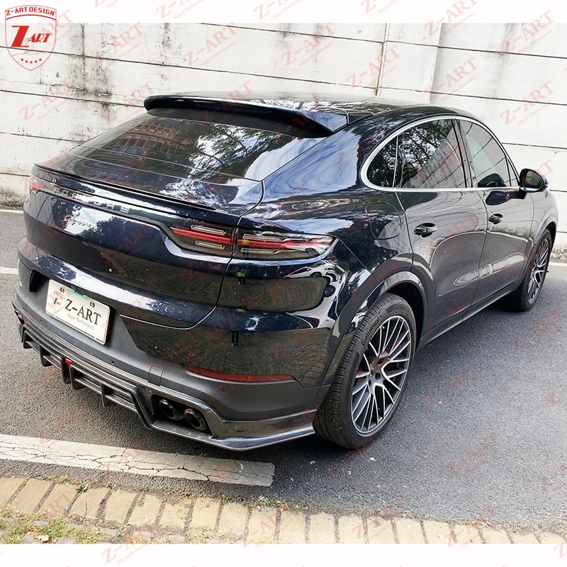 Z-ART für Cayenne-Kohlefaser-Heck diffusor für Porsche 9ya Cayenne-Heck kinn für neuen Cayenne-Heckspoiler für Cayenne E3