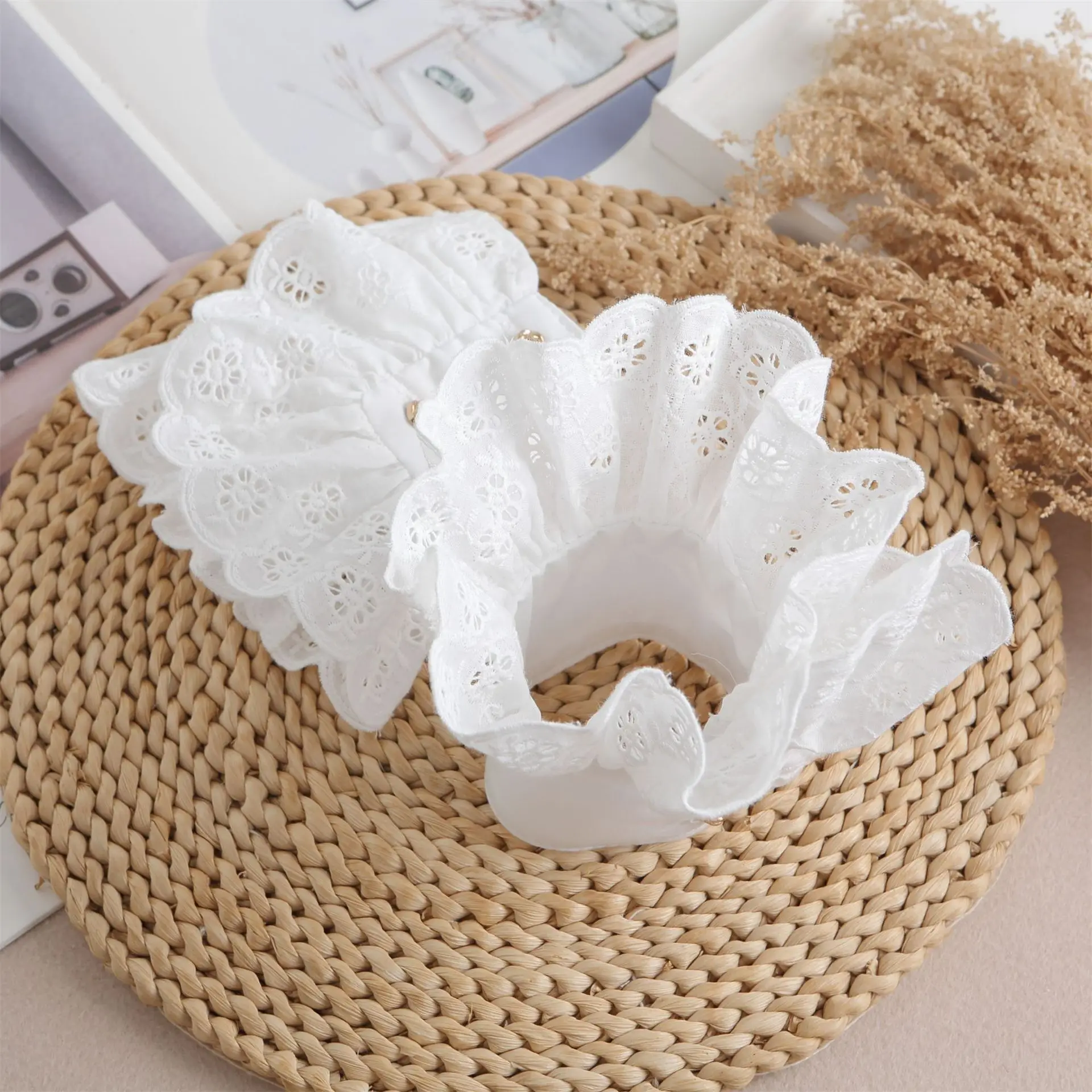 꽃 레이스 커프스 웨딩 드레스 셔츠 용 가짜 슬리브 분리형 가짜 슬리브 확장 손목 따뜻한 장식