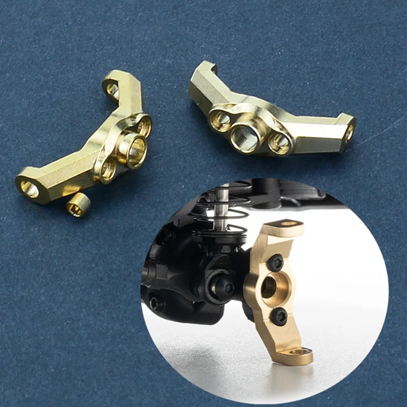 

2pcs Brass Axle Turn To Block C Hub Steering Knuckle for 1/18 RC Crawler Car Traxxas TRX4-M Bronco Defender D90 D110 Parts