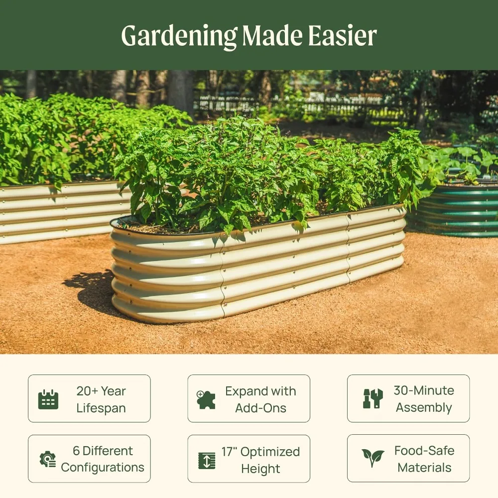 Vego Garden Aluzinc Raised Garden Bed Kits, 17