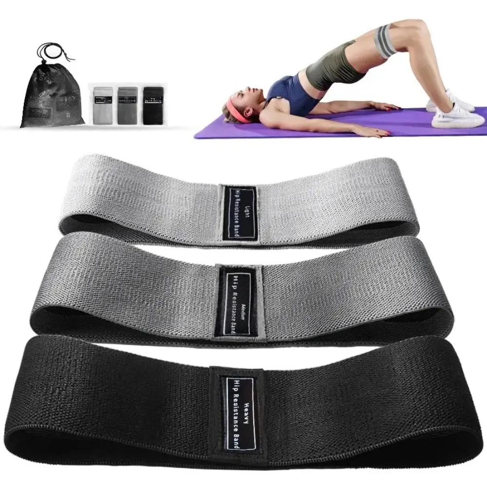Polyester Resistance Band High Elasticity Thickened Design Hip Band Stretch Resistant Anti Rolling Fitness Band Leg Shaping