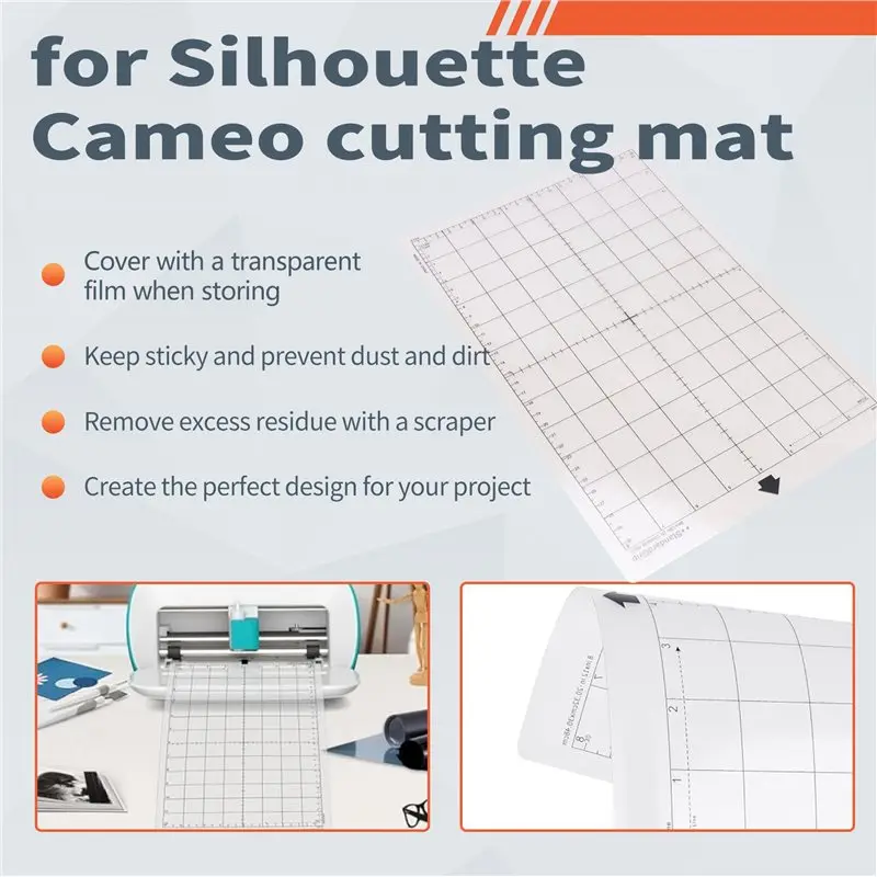 Cutting Mats For Silhouette Portrait(3 Pack) 12X8in Cutting Mats Replacement For Silhouette Cameo Accessories view 5