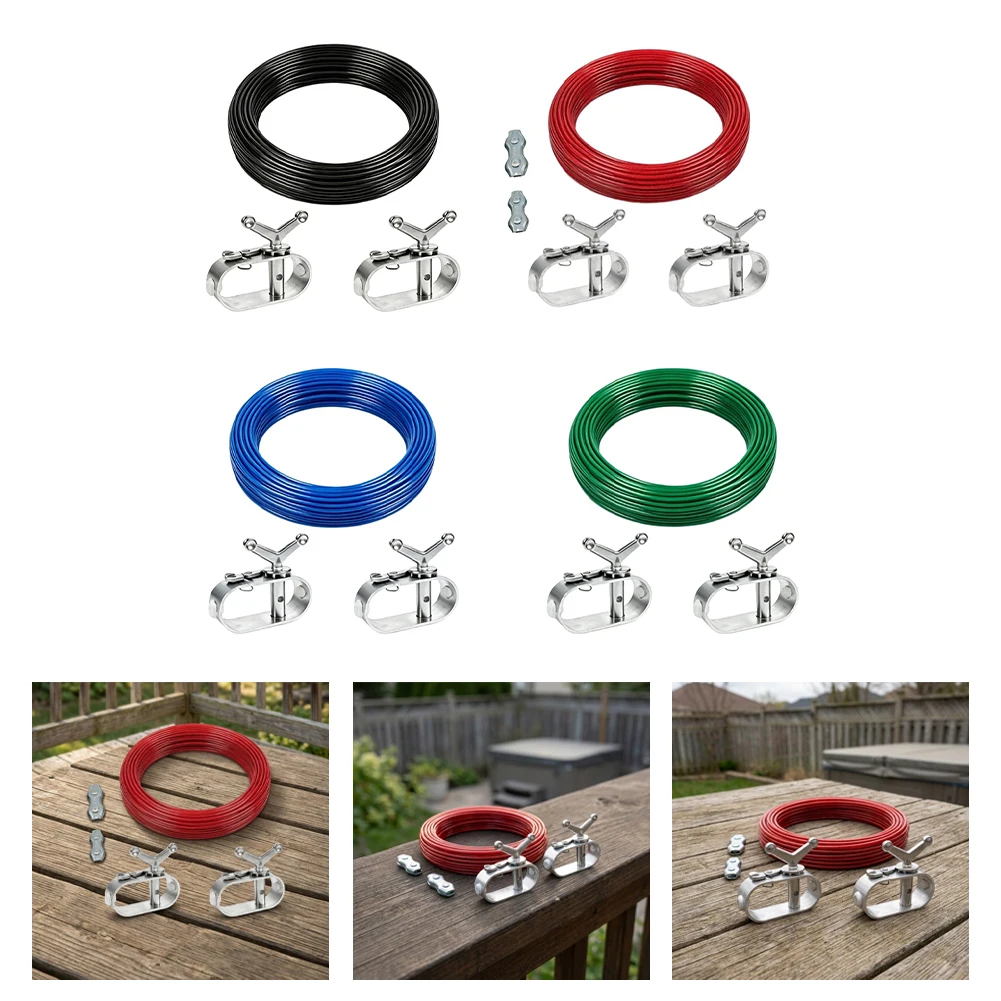 Pool Cover For Winch Kit With 100ft Steel Cable, Aluminum Alloy Hand Tightener For Above Ground Pool Covers And Outdoor Tarps