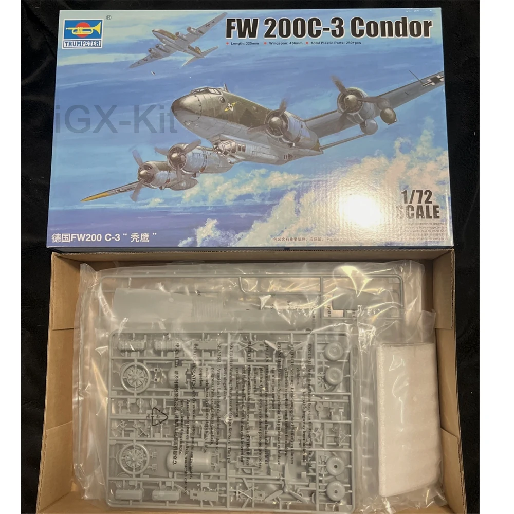 Trumpeter 01637 1:72 échelle Fw200 C3 C-3 Condor Recon bombardier avion de Transport assemblage en plastique Kit de construction de maquettes