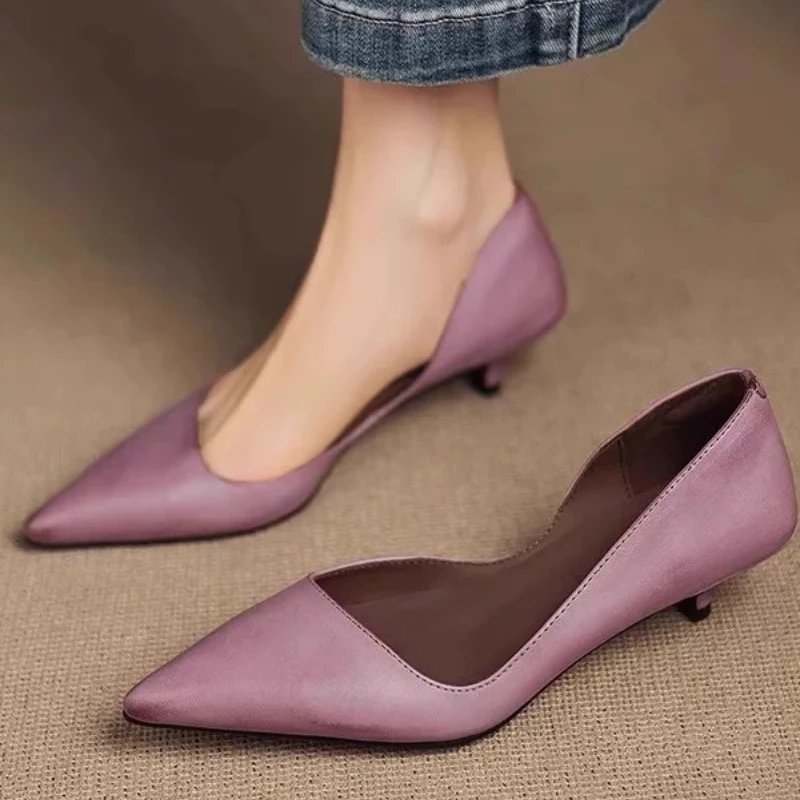 Petite French-style cats with commuting work shoes Spring and Autumn new popular pointed toe stiletto heels for women - view 5