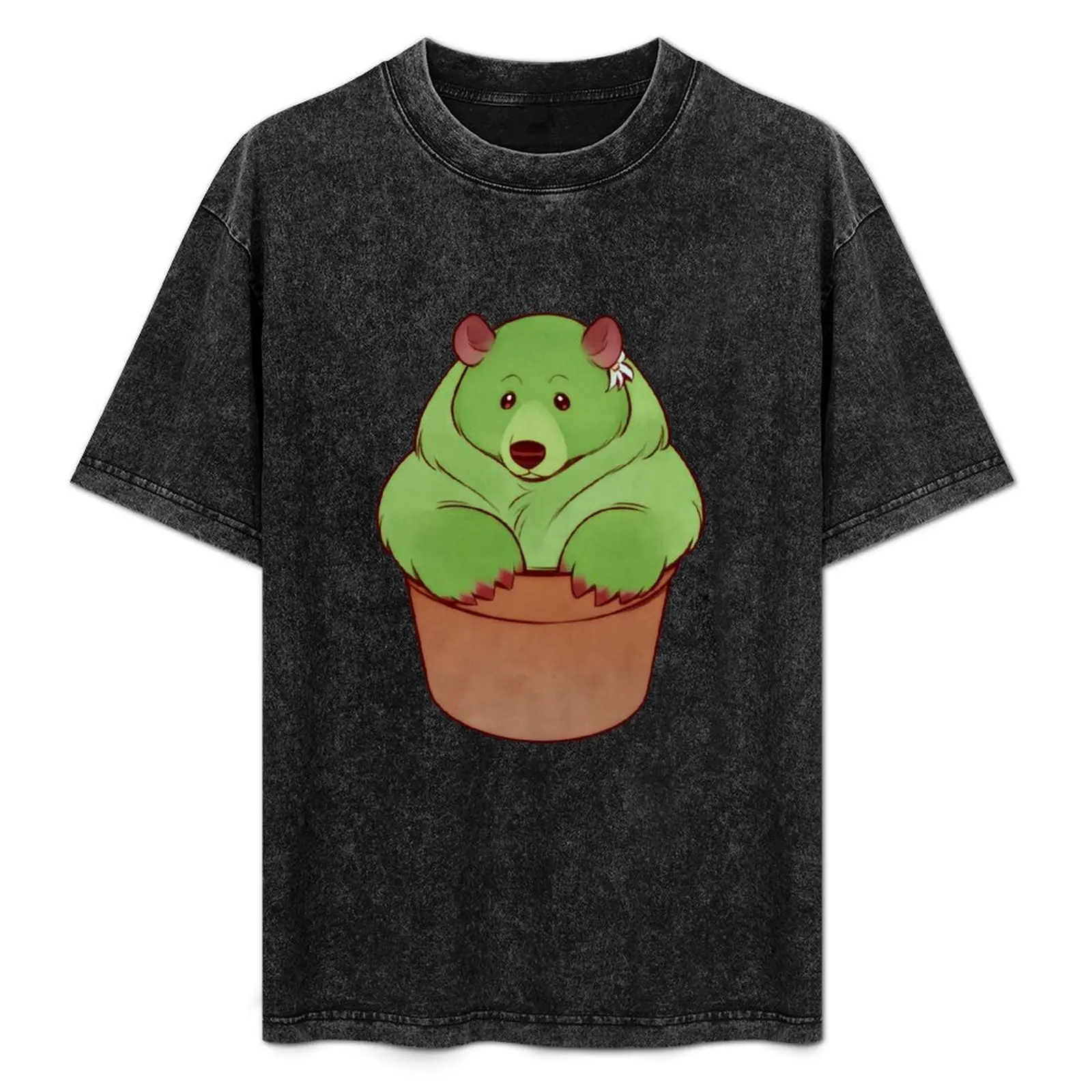 

Bear Paw Pot T-Shirt All Match Basic Short Sleeve Top