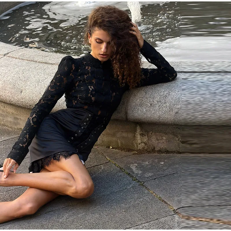 Urban Lace Patchwork Women Skirt image 4