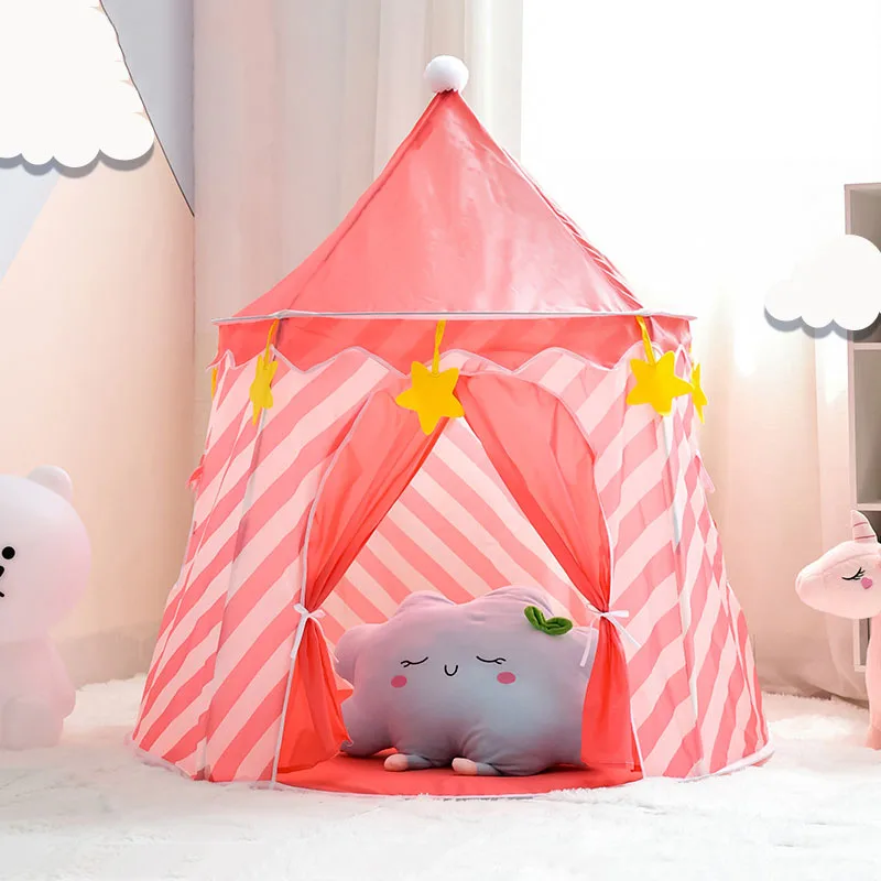 Children Tent Toys Game Play House Indoor Baby Game Portable Princess Castle Teepee Mongolian Birthday Tent Baby Gift