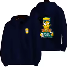 Bart Simpson Double Sided Zip Hoodie