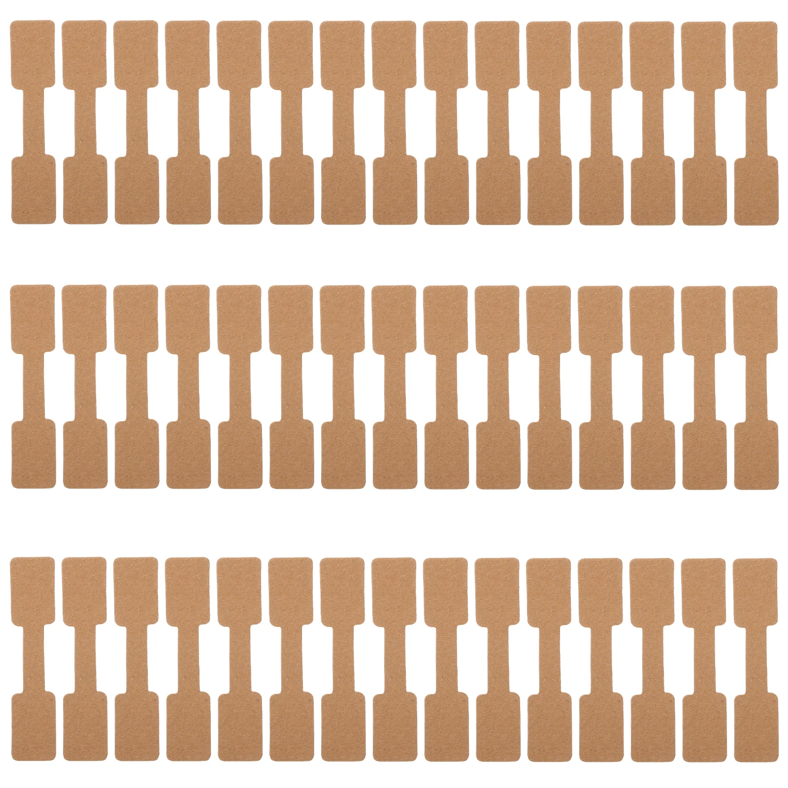 

500pcs Kraft Paper Jewelry Price Tags Self Adhesive Blank Stickers for Earrings Rings Necklaces Bracelets Practical Inventory