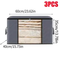 1/3pc Large Capacity Clothes Storage Bag Foldable Blanket Storage Bags Storage Containers for Organizing Bedroom Closet Clothing - Image 2