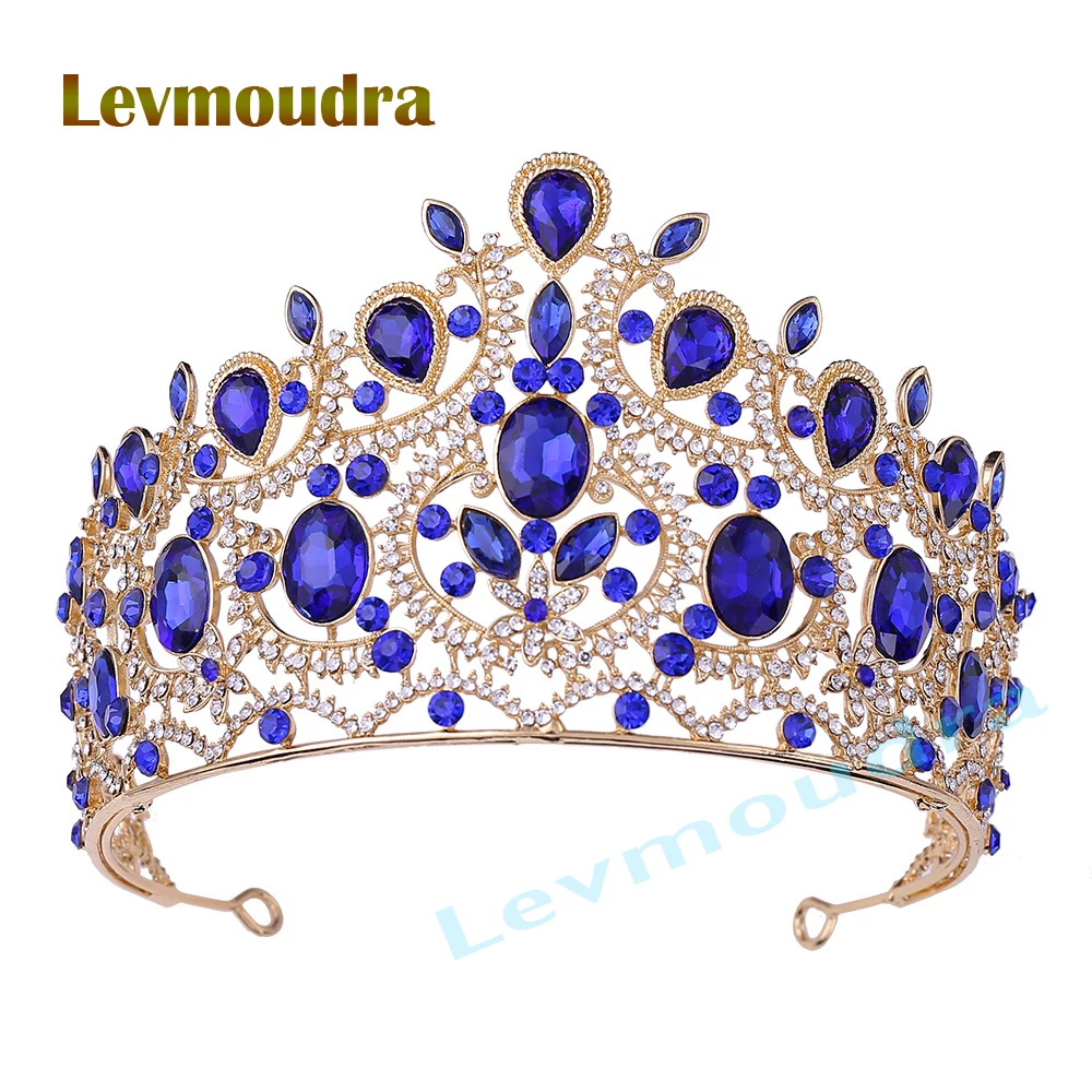 

Levmoudra Wedding Crown Crystal Tiara for Women Queen Crowns Princess Headband Rhinestones Tiaras for Bride Hair Accessories