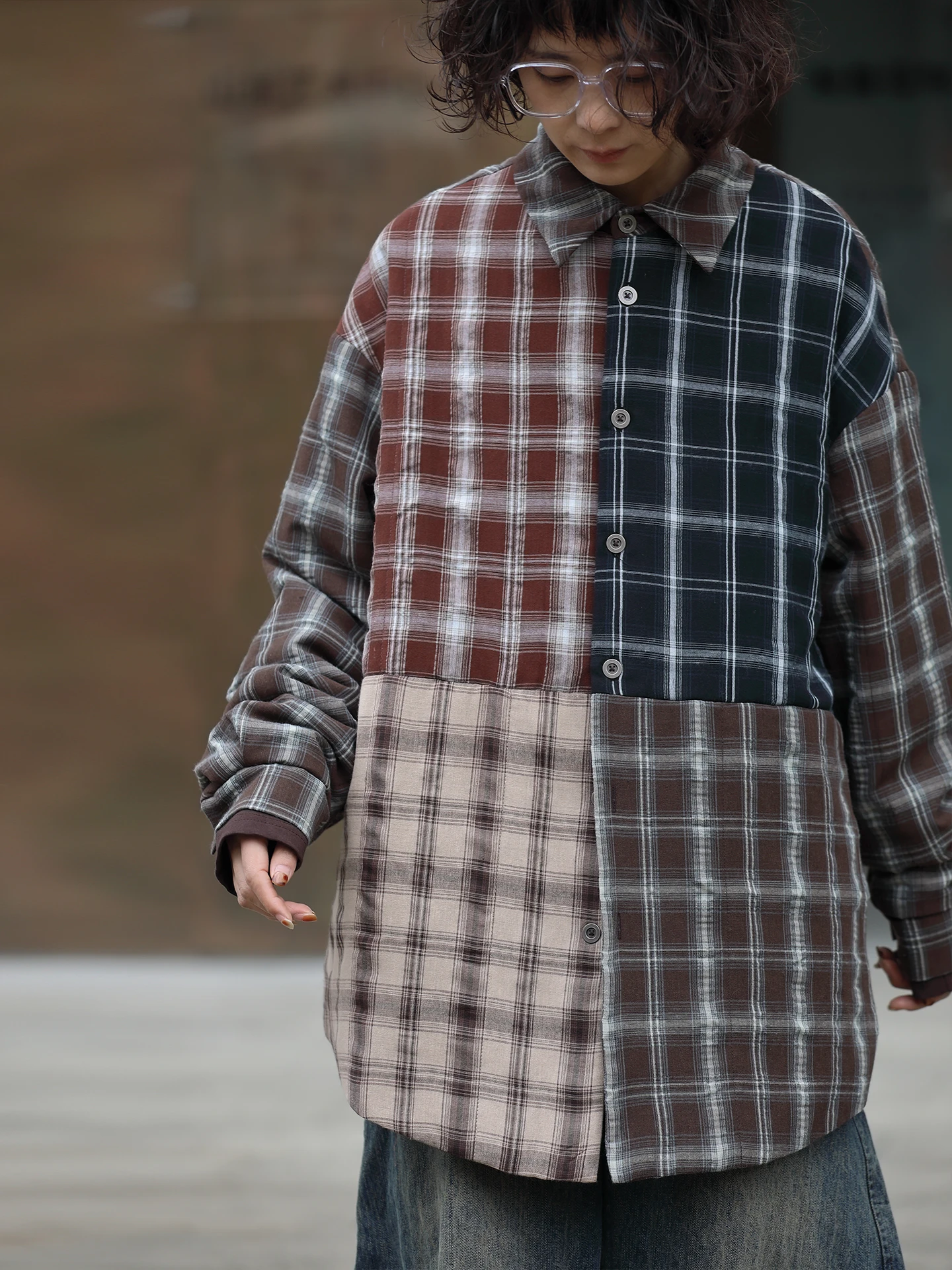 

Хлопковая клетка, четыре цвета, легкий теплый свободный воротник, художественный Sle, чистый хлопок, теплый, дышащий, большой цвет...