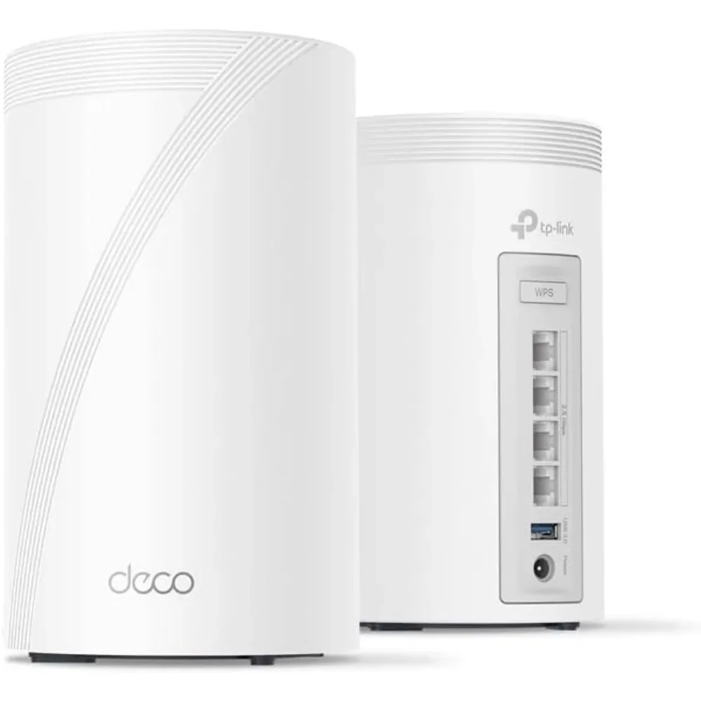 Tri-Band WiFi 7 BE10000 Whole Home Mesh System (Deco BE63) | 6-Stream 10 Gbps VPN, AI-Roaming, MU-MIMO, HomeShield (2-Pack)