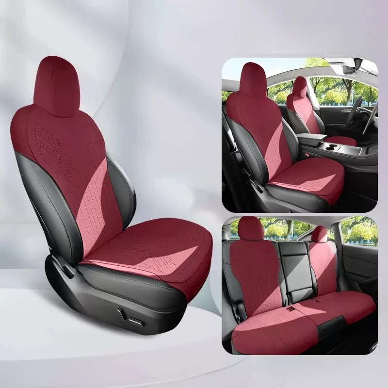 

Custom Fit Car Accessories Suede Saddle Seat Cushion Pad Half Covered For Tesla Model 3 year of 2020-2023