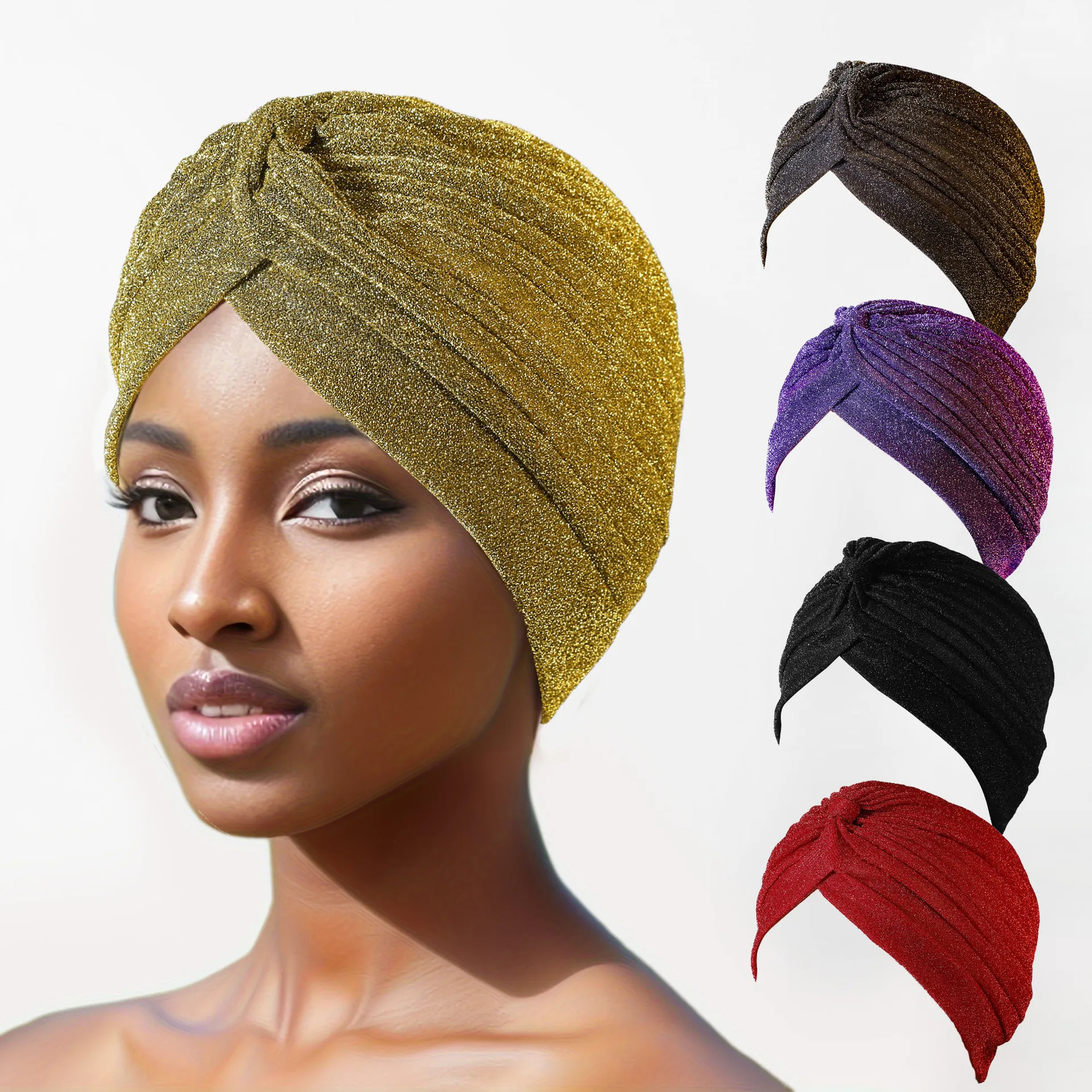 

Новое поступление, спортивная индийская шляпа из золотого люрекса из полиэстера, платок на Ближнем Востоке