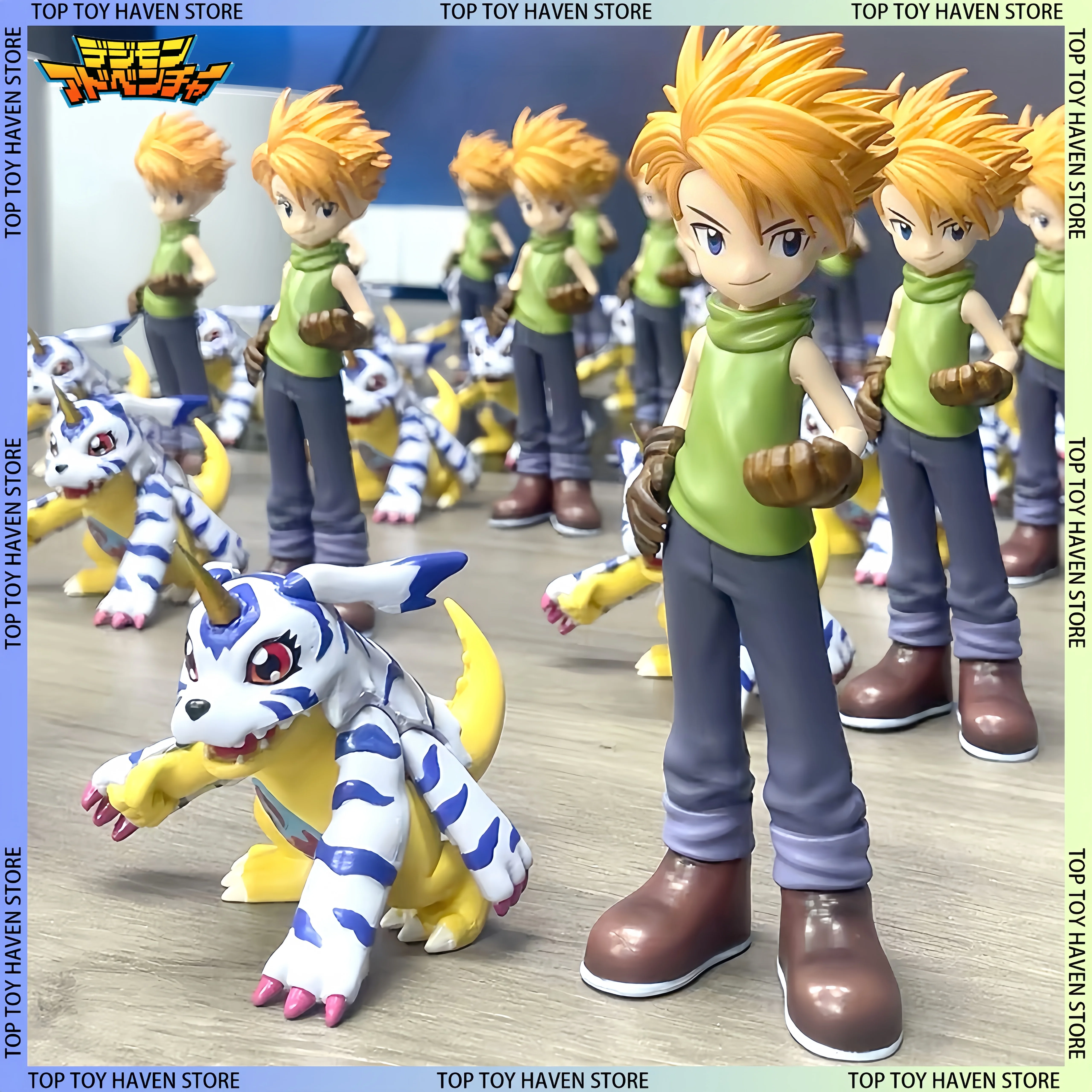 

In Stock Digimon Adventure Ishida Yamato Gabumon Model Figure Desktop Decoration Collectible Toys Children Gifts
