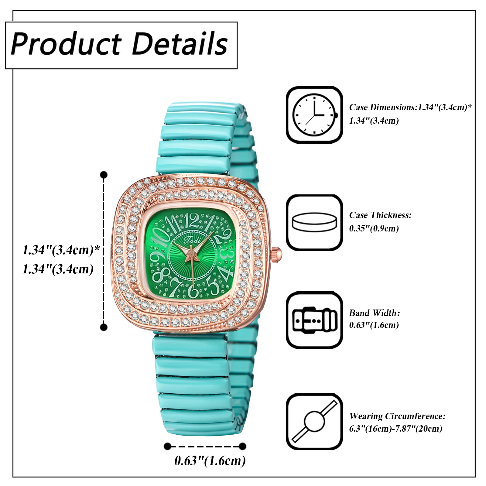 Lancarro orologio elastico con diamante quadrato da donna cinturino in acciaio di precisione quadrante Whirlpool rettangolare orologio da donna delicato impermeabile