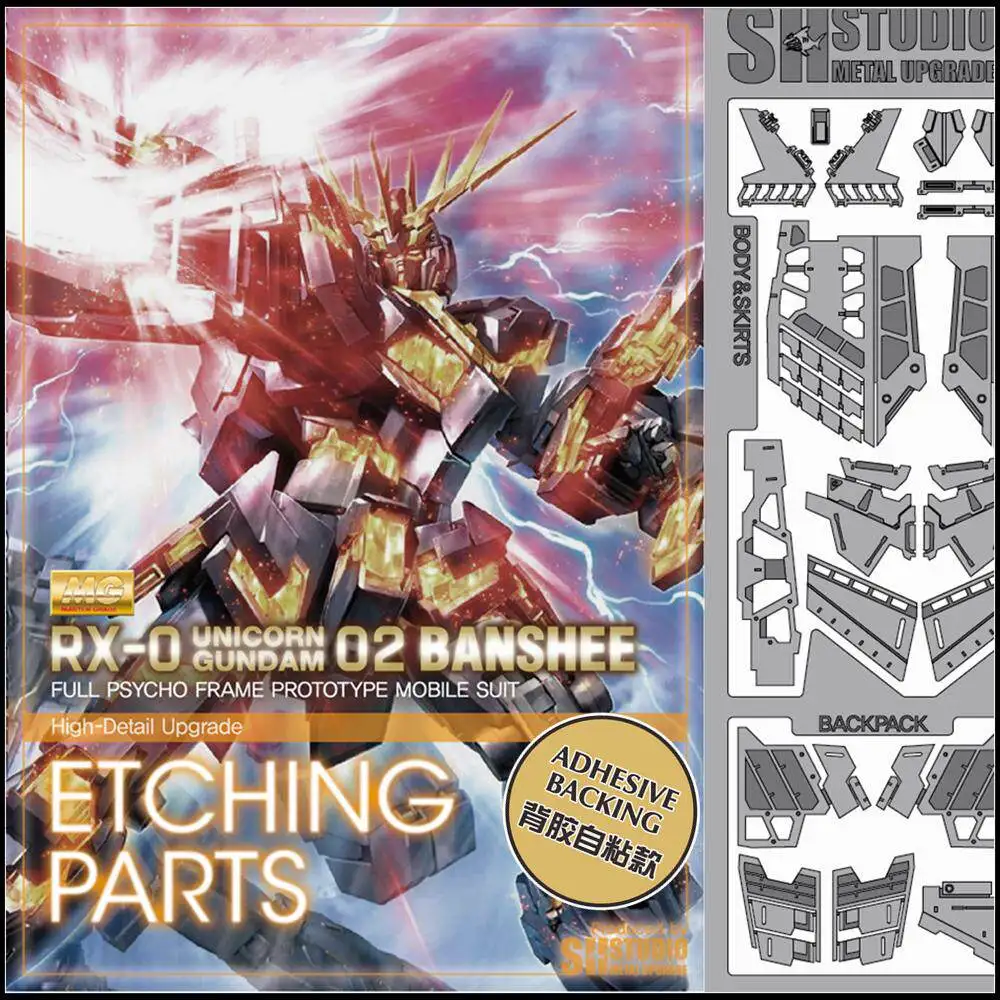 Metal Etching Sheet SH MG 1/100 Unicorn New Version