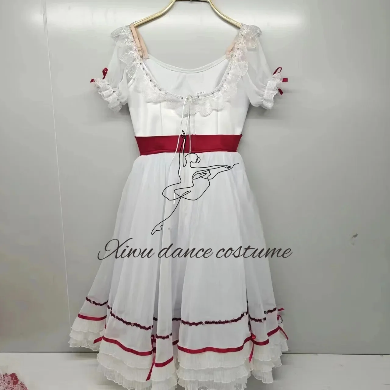 Robe de Ballet Lyrique Rose Contemporain pour Fille, Taille Personnalisée Exquise, Documents Personnalisés, Vêtements de Performance pour Enfants