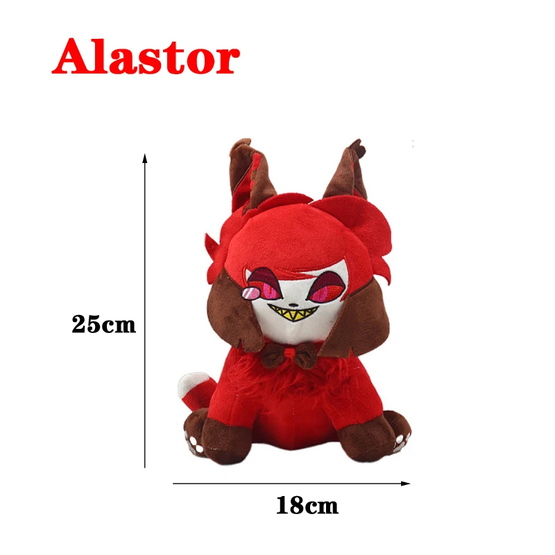 25cm Angel Meow Hell Cat Style Lucifer Morningstar / Alastor / Husk Plush Toys Cosplay Anime Animation Hotel Hazbin Plushie Doll - view 2