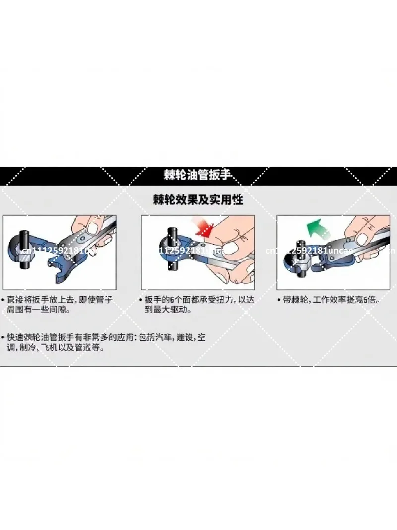 Automatic Ratchet Oil Pipe Wrench, Self-Adjusting Plumbing Wrench for Tight Spaces