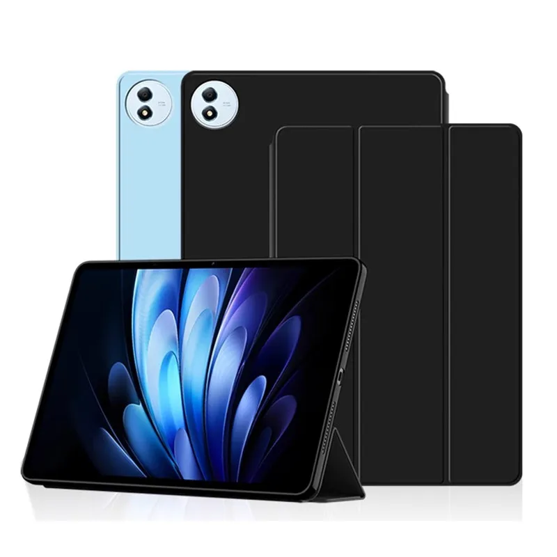 

Смарт-чехол для Vivo Pad 5 Pro 13 дюймов 2025 PA2573 13 дюймов, тройная магнитная кожаная подставка, мягкая задняя панель из ТПУ для VIVO Pad5 Pro 13