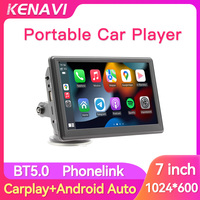7 Inch HD Universal Car MP5 Portable Player Wireless Carplay Android Auto Mirrorlink BT USB FM Transmission Stereo Radio Monitor