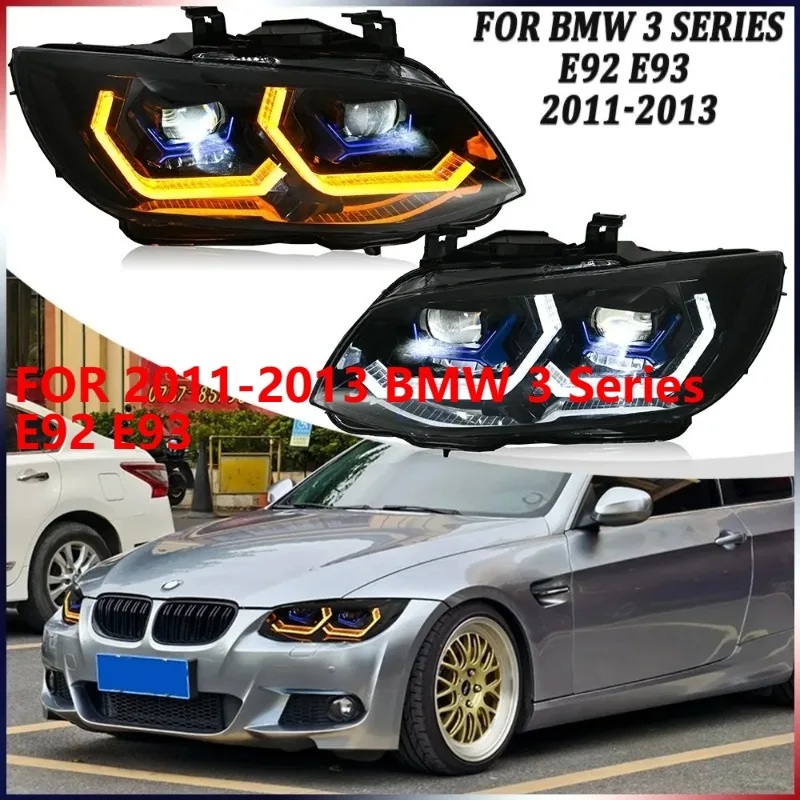 

Для BMW 3 серии E92 E9 2011-2013 годов, 2 шт. светодиодные фары в сборе с последовательным DRL LH + RH
